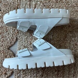 Birkenstock Arizona Chunky Exquisite - All White - Size EU 39 / US Women's 8-8.5